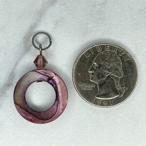 Hoop Shell Upcycled Pendant